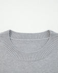 Western See You Cowboy Embroidered Stripe Cuff Sweater