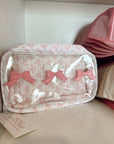 3 Bows Medium - Pink Toile
