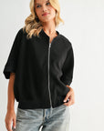 JOH | Katy Stretch Knit Crepe Zipper Jacket