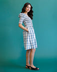 Oxford Blue Plaid Smocked Dress