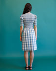 Oxford Blue Plaid Smocked Dress