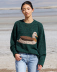 Field Duck Motif Knit Sweater