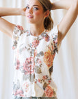 Good Call Cream Rose Floral Cardigan