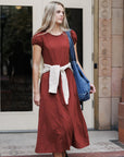 Sugar & Spice Puff Sleeve Maxi Dress
