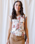 Good Call Cream Rose Floral Cardigan