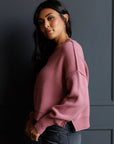 The Best Dusty Rose Crewneck Sweater