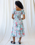 Complimentary Colors Floral Cotton Midi Dress