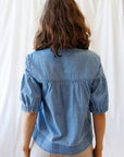 Portside Chambray Popover Top