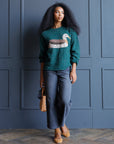 Field Duck Motif Knit Sweater