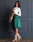 Trailblazer A-Line Skirt in Rain Forest