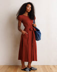 Sugar & Spice Puff Sleeve Maxi Dress