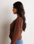 Carry On Ruffle Cardigan