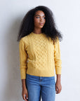 Glow On Cable Knit Sweater in Fall Leaf