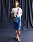 Perfect Balance Cobalt Blue Ruffle-Hem Skirt