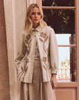 Women's Floral Print Long Sleeve Shirt Jacket – Versatile Oversized Button-Up Top