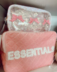 3 Bows Medium - Pink Toile