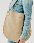 Rosalie Rivet Suede Hobo Bag