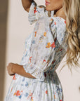 Cypress Midi Dress in Blue Floral - Plus - My Pampered Life Seattle