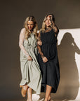 Arey Overall Dress in Olive