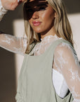 Arey Overall Dress in Olive