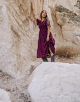 Tayla Dress in Maroon