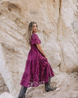 Tayla Dress in Maroon