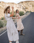 Elizabeth Overall Dress in Ivory Charcoal - My Pampered Life Seattle