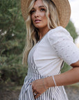 Elizabeth Overall Dress in Ivory Charcoal - My Pampered Life Seattle