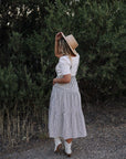 Elizabeth Overall Dress in Ivory Charcoal - My Pampered Life Seattle
