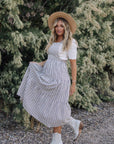 Elizabeth Overall Dress in Ivory Charcoal - My Pampered Life Seattle
