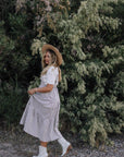 Elizabeth Overall Dress in Ivory Charcoal - My Pampered Life Seattle