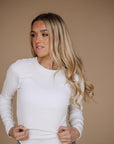 Nova Long Sleeve Top In White - My Pampered Life Seattle