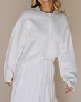 Marilee Temple Sweater in Ivory - My Pampered Life Seattle