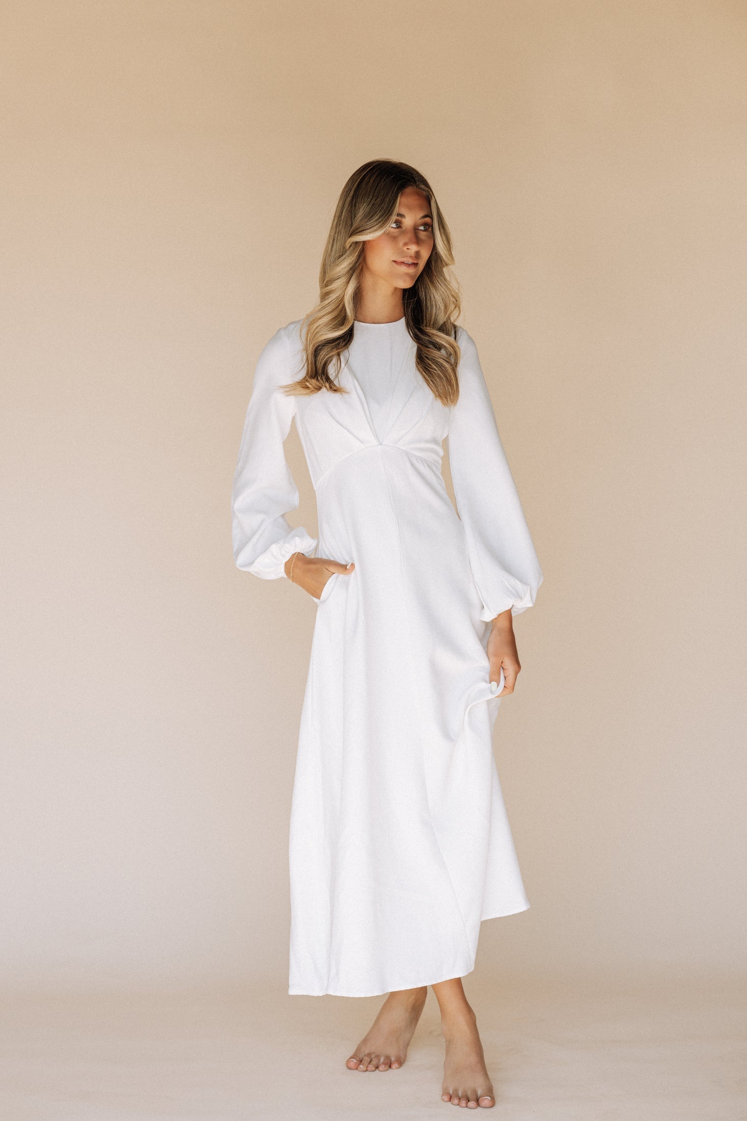 white christmas dresses Haven LDS Temple Dress L