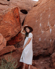 Ilia Cotton Midi Dress In Taupe - My Pampered Life Seattle