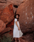 Ilia Cotton Midi Dress In Taupe