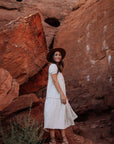 Ilia Cotton Midi Dress In Taupe - My Pampered Life Seattle