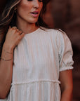 Ilia Cotton Midi Dress In Taupe - My Pampered Life Seattle