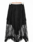 Lace Cascading Tiered High Waist Maxi Skirt