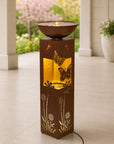 Floral and Butterfly Illuminated Fountain 36"H