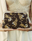 Sumatran Tiger Clutch Bag in Black - My Pampered Life Seattle