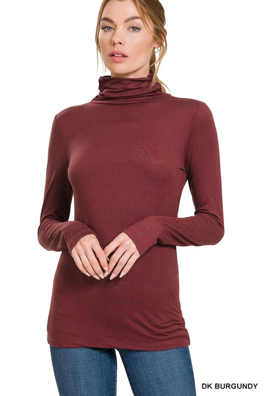 Zenana Premium Microfiber Mock Neck Top - Online Only – My