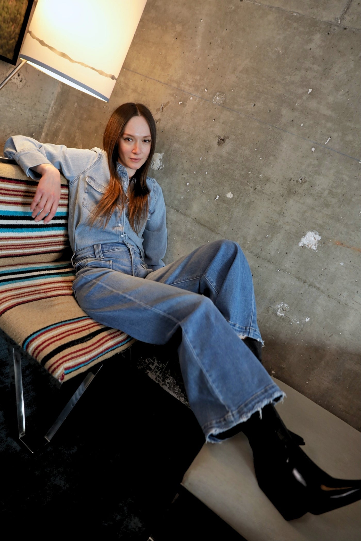Artemis Vintage |Eco Friendly Fabric High Rise Slim Palazzo Jeans