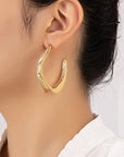 Twisted Metal Hoop Earrings - Online Only