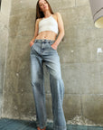 Artemis Vintage |Adjustable Waistband High Rise Baggy Wide Jeans - My Pampered Life Seattle