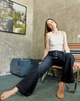 Artemis Vintage |Eco Friendly Ultra High Rise Slim Palazzo Sailor Jeans - My Pampered Life Seattle