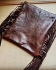 Axis Deer Hide Printed Leather Crossbody Handbag