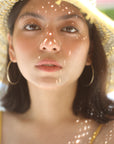 Balinese Pecatu Wide Round Straw Hat In Butter Yellow