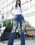 Artemis Vintage |Hybrid Stretch Ripped Relaced Flare Jeans - My Pampered Life Seattle
