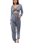 Gray Two Piece Pant Set by Claude